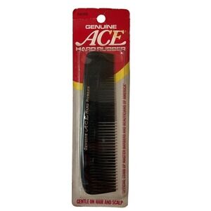 Vintage Genuine‎ Ace Hard Rubber Comb 5" Black Pocket NOS Sealed USA New # AA058
